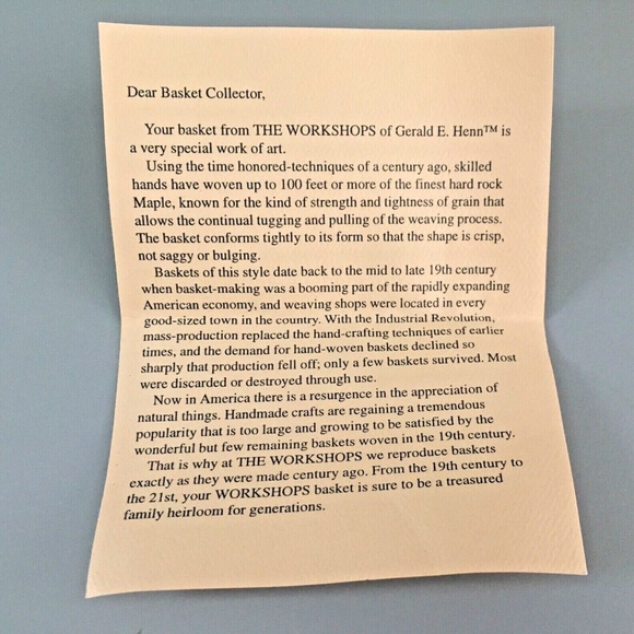 Gerald Henn Workshops Square Hand Woven Trinket Basket Leather Handle - Picture 9 of 11